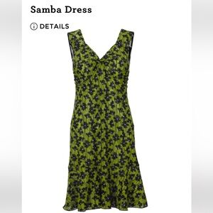 CAbi Samba Mini Dress, reversible, green/black or White/black, XS, never worn